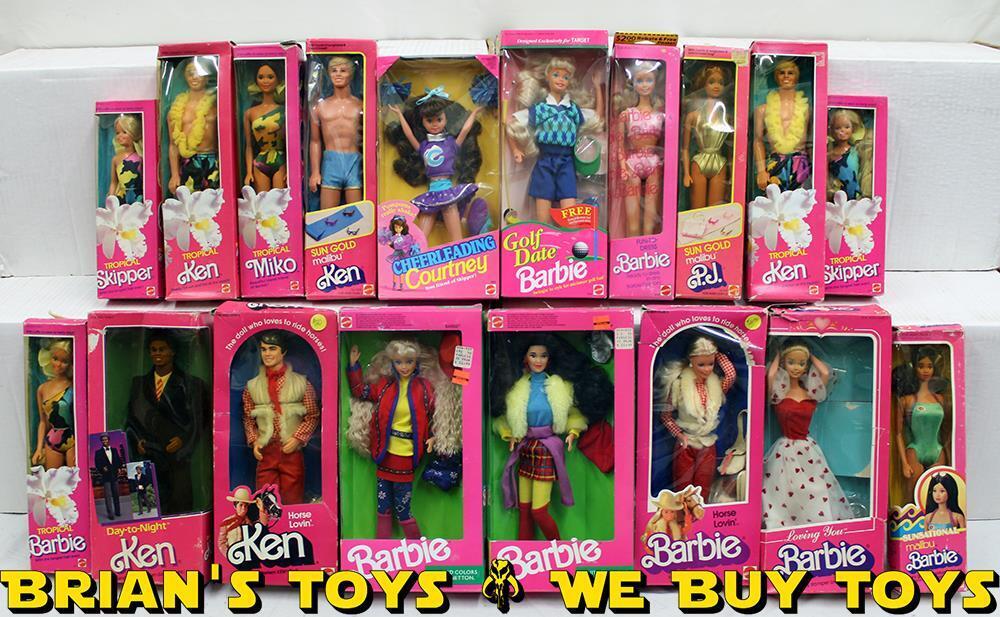 Barbie Lot of 18: Horse Lovin Ken, Tropical Barbie, Golf Date Barbie & More NR