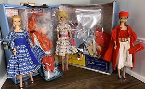 Vintage Barbie 1960s Lot-Swirl ponytail Ponytail Bubblecut Clothes Case