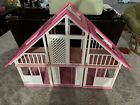 RARE! Vintage 1970’s Barbie DreamHouse Mansion Yellow Pink A Frame Dream House