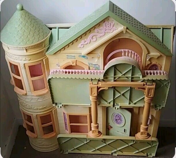 Large Vintage Barbie Folding Victorian Dream House w/Working Elevator
