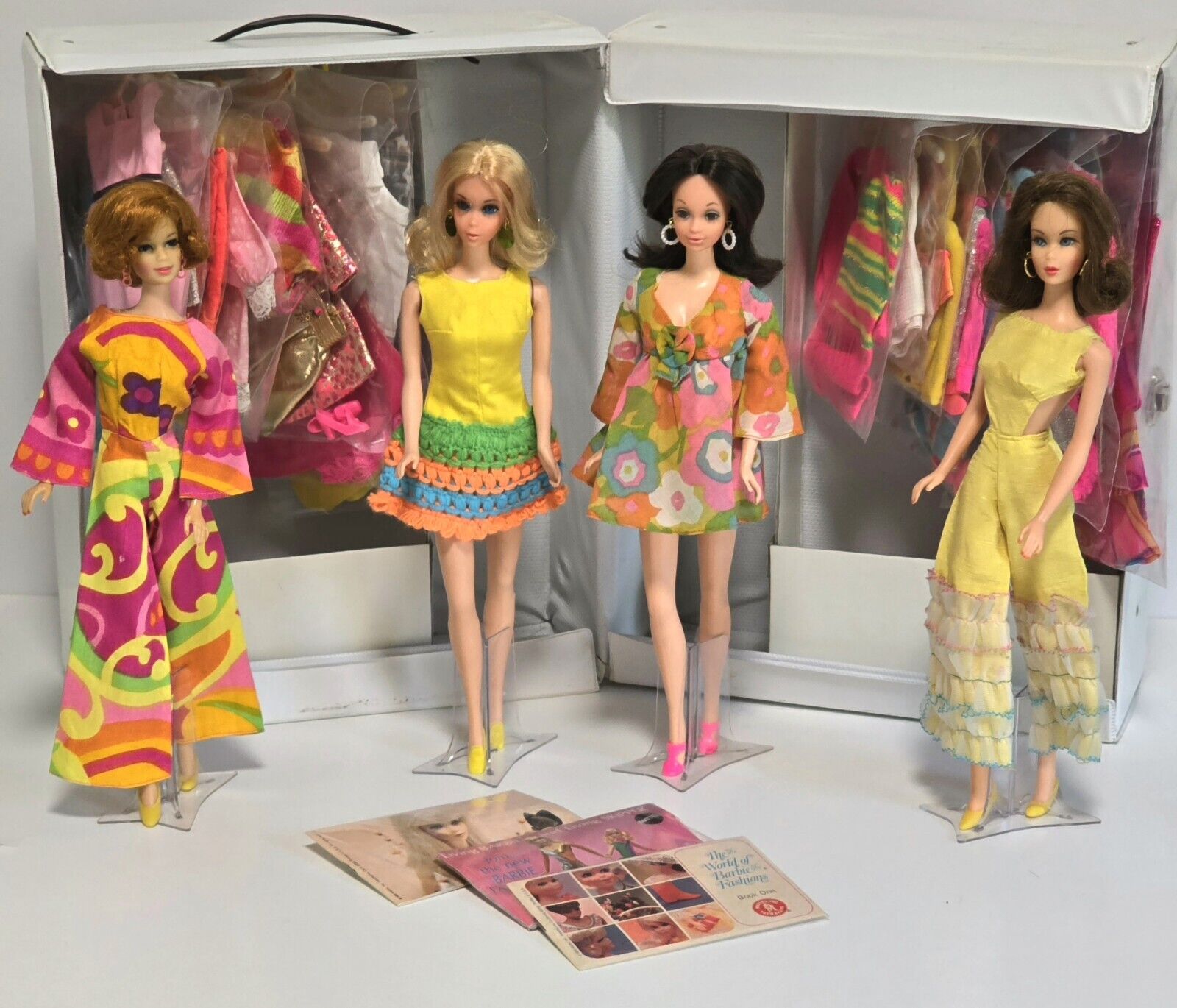 Vintage 1960s Mod Barbies LOT w/Original Clothes Accessories & Cases