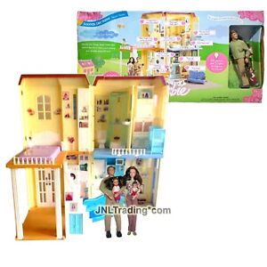 Year 2004 Barbie SOUNDS LIKE HOME Smart House with Mom, Dad, Baby and Toddler