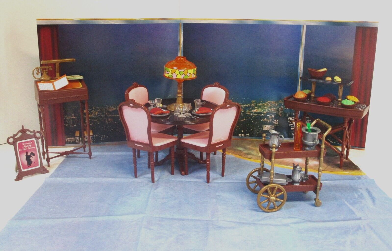 COMPLETE Barbie - 1985 Arco Fashion Doll Dinner Date Playset ~ 66 PC. Playset