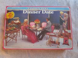 Barbie - 1985 Arco Fashion Doll Dinner Date Playset ~ 100% INTACT AND COMPLETE
