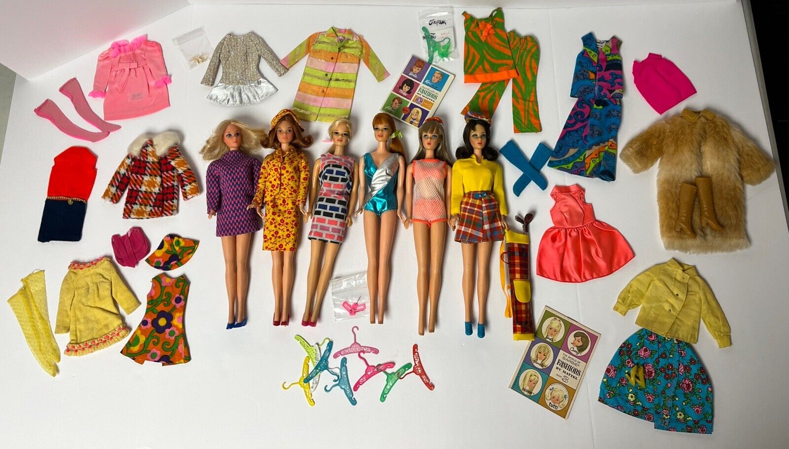 HUGE Vintage Barbie Mod Lot of 6 Twist & Turn Stacey Kelley Excellent Condition