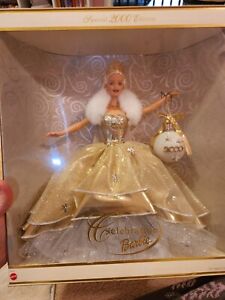 Holiday Celebration Special Edition 2000 Barbie Doll Gold Millennium Barbie