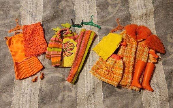 Lot A: Vintage 1960s Barbie 3 Mod Outfits Disco Dater Made for Each Other +