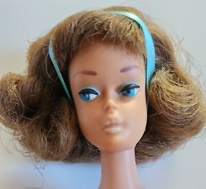 Vintage Barbie 1965 Brunette American Girl Side Part with Box & Accessories