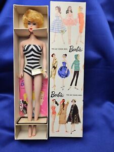 Vintage Barbie Blonde Bubble Cut Mint in Box, Liners, Wrist Tag, Sealed Cello