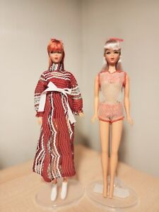 Vintage Barbie Lot Brunette American Girl, Titian & Lilac Tnt Twist & Turn