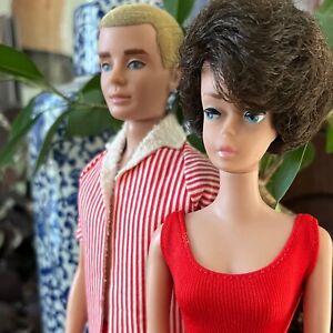 HUGE Vtg Lot 1960's Barbie & Ken Mattel w clothes shoes  accessories, case  Lot