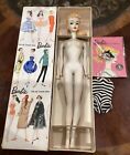 Lovely Vintage #3 Barbie Ponytail Doll w Original Box, Swimsuit, Booklet Mattel