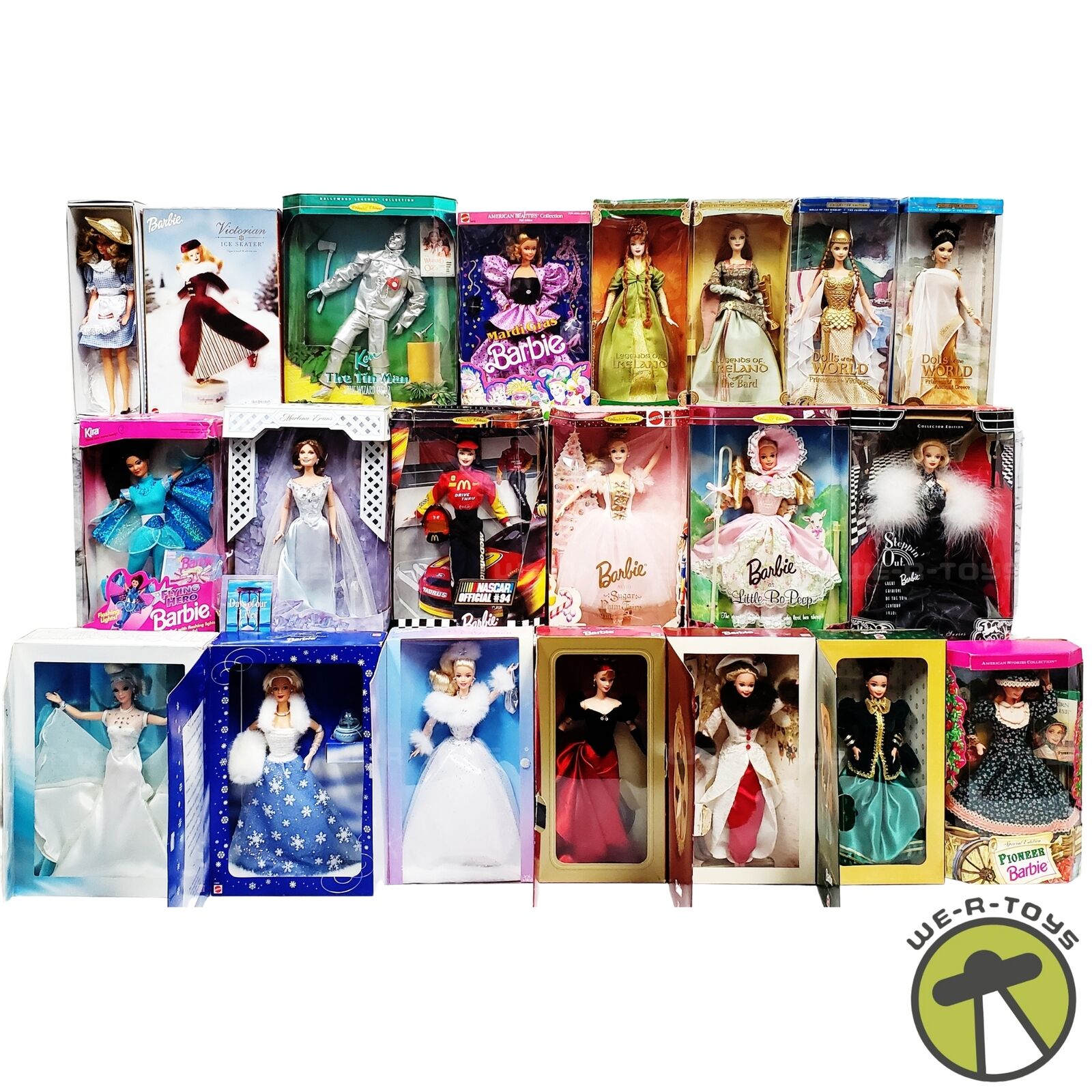 BARBIE DOLL LOT OF 21 ~ ASSORTED DOLLS ~ BOXES HAVE WEAR ~ SEE PHOTOS