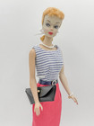 OOAK Faux Vintage Number 2 Blonde Ponytail Barbie Repaint, OOAK Cruise Stripes