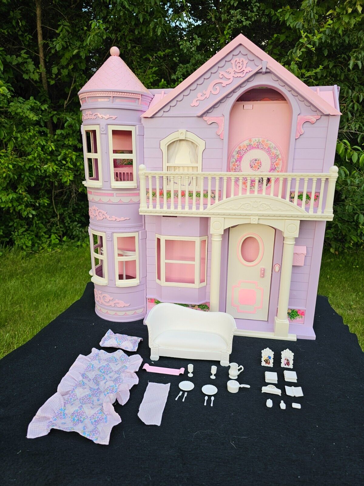 COMPLETE Barbie Victorian Dreamhouse 2000 WORKING Elevator Doorbell  w/ Box! Y2K