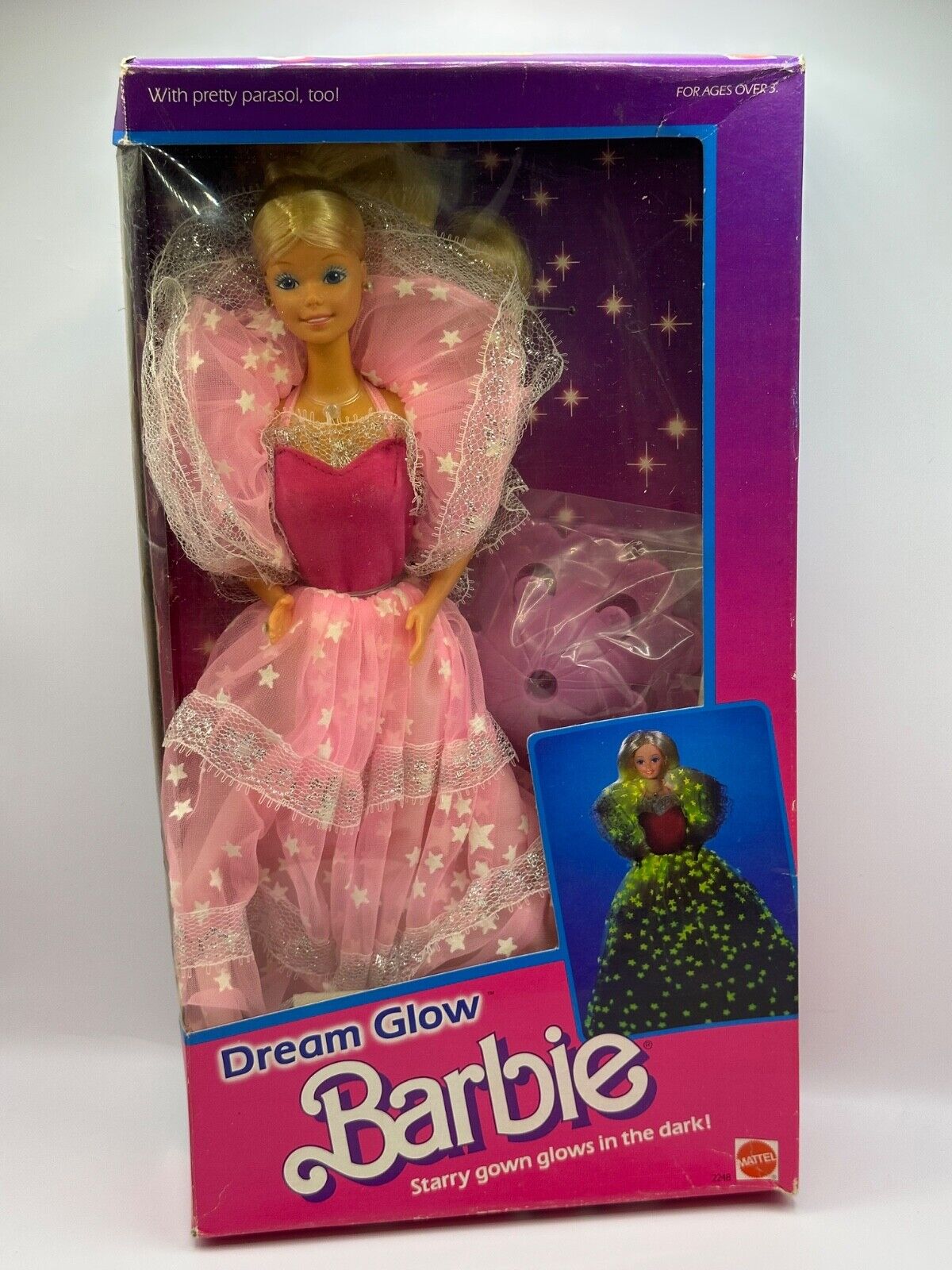 Vintage 1985 “Dream Glow Barbie” #2248  NIB Factory sealed  RARE Philippines