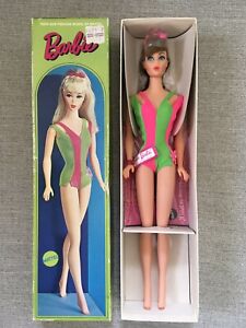 Vintage Standard Barbie Light Brown NRFB with Wrist Tag and X Stand