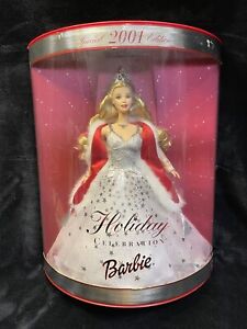 2001 Holiday Celebration Barbie Doll, Special Edition NIB NRFB NEAR MINT
