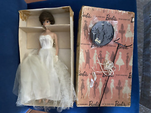 Vintage Barbie Original Silhouette Dressed Japanese 972 Wedding Day Box Stand