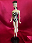 Vintage 1959 #2 Brunette Ponytail Barbie doll with TM Box, Stand, & Fashion book