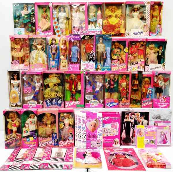 BARBIE DOLL LOT ~ ASSORTED DOLLS ~ BOXES HAVE WEAR ~ SEE PHOTOS (Lot-45)