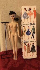 GORGEOUS 1960 Vtg Barbie #3 TM Brunette PONYTAIL  Doll W/ Original Accessories