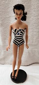 Vintage #3 / 4 Brunette Ponytail Barbie Doll Transitional TM Body Brown Eyeliner