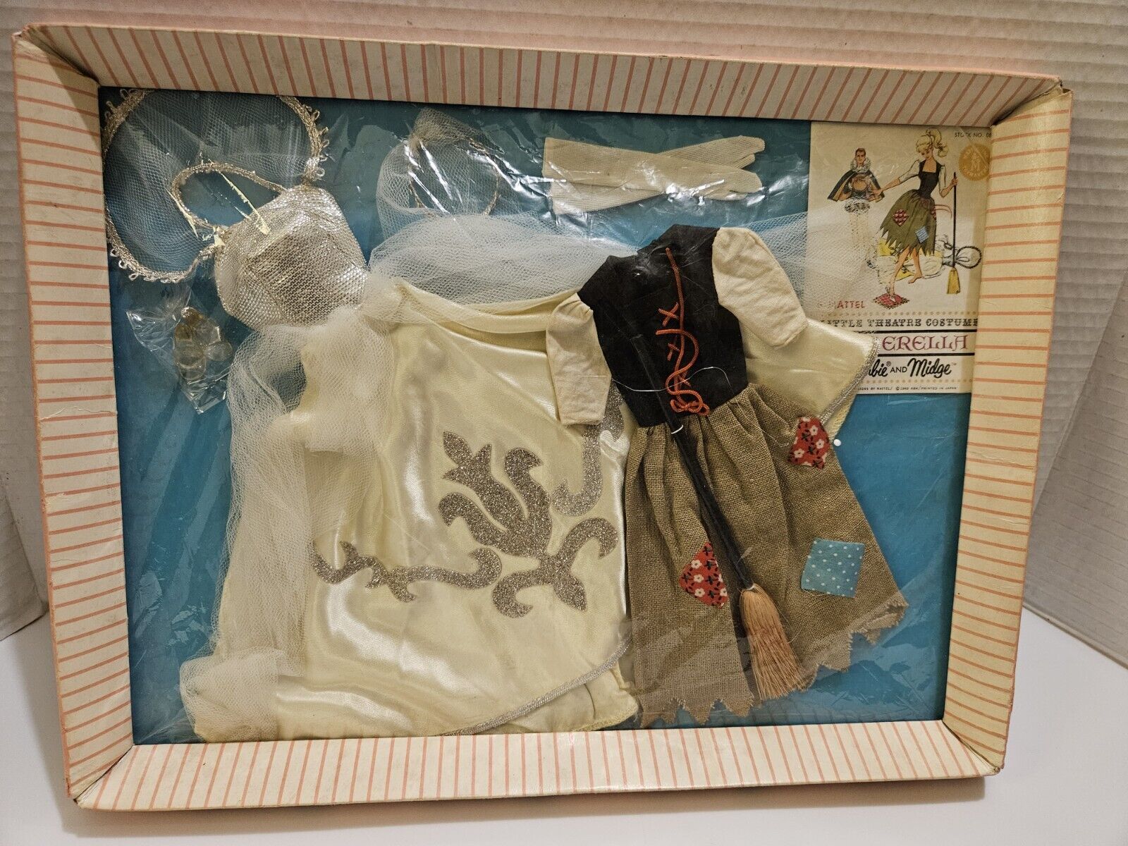 Vtg BARBIE Cinderella  #0872  1964-65 Rich+Poor Dress NRFB Little Theater EXC!!