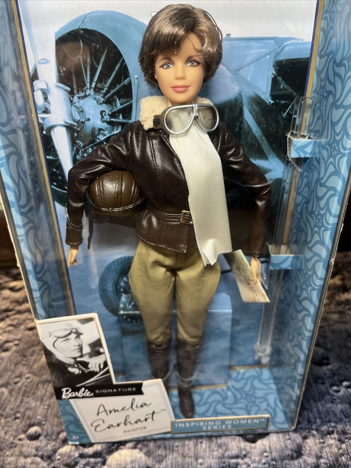 Amelia Earhart Aviator Barbie Signature Inspiring Women Series Mint In Box!