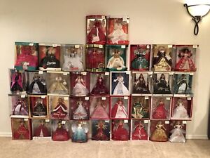 Holiday Barbies - 100% COMPLETE SET 1988-2021 - MINT - NRFB - 37 Dolls RARE HTF