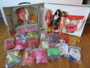 1960's Barbie Francie Case w/ Francie Doll and Clothes Lot - Estate Fresh