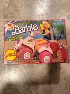 New Listing1986 Vintage Tropical Barbie Wheelie Popping Remote Control Quad Cycle #7932