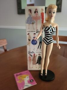 original vintage barbie doll 1959 with box, outfits, accessories