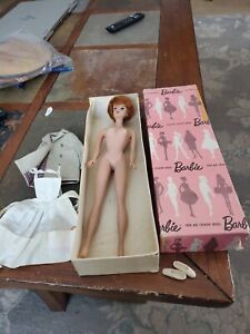 VINTAGE BARBIE DOLL REDHEAD PINK SILHOUETTE BOX