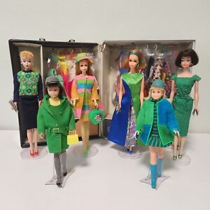 Vtg 60s Barbie LOT AG #4 Francie Skipper W/Black Tag Clothes Accessories Case