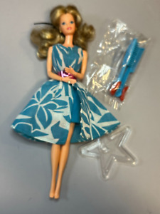 1980's Estrela Brazilian Barbie doll with Frosted hair, sample outfit, Boneca