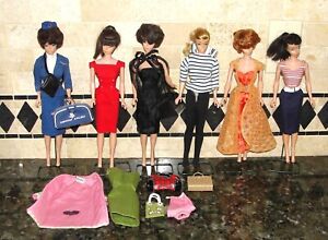6-vintage barbies TLC,  ponytail, bubblecut, swirl,  please read listing