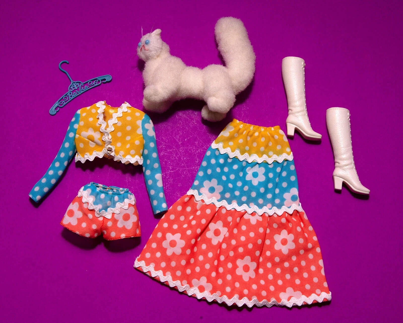 Vintage Barbie Outfit #1062 Kitty Kapers Put-on' N Pets 1972 Rare