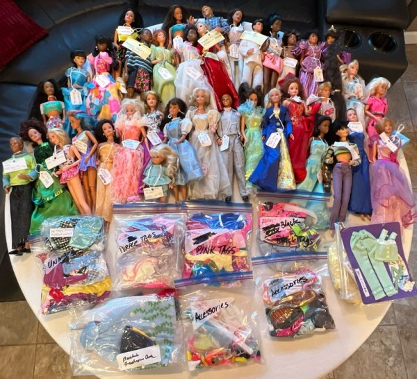 Massive Vintage Barbie Lot 70s-90s 37 Dolls - Clothes Accessories