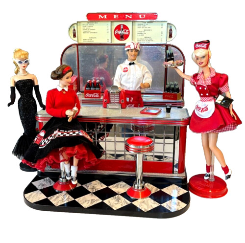 BARBIE & Ken Coca-Cola Soda Fountain, Barbie - 2nd Series Barbie 1959 50th Anniv