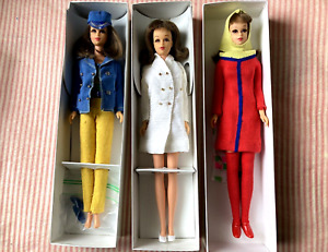 BARBIE DOLL VTG FRANCIE LOT 3 DENIMS ON 1290 Swingin’ Skimmy 1264 Note the Coat