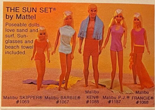 SALE! 20% Off Vintage BARBIE The "Sun Set" Mailbu Collection 5 Original Dolls