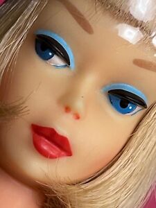 Vtg 60's Japanese European issue Pink Skin Long Hair American Girl Barbie Doll