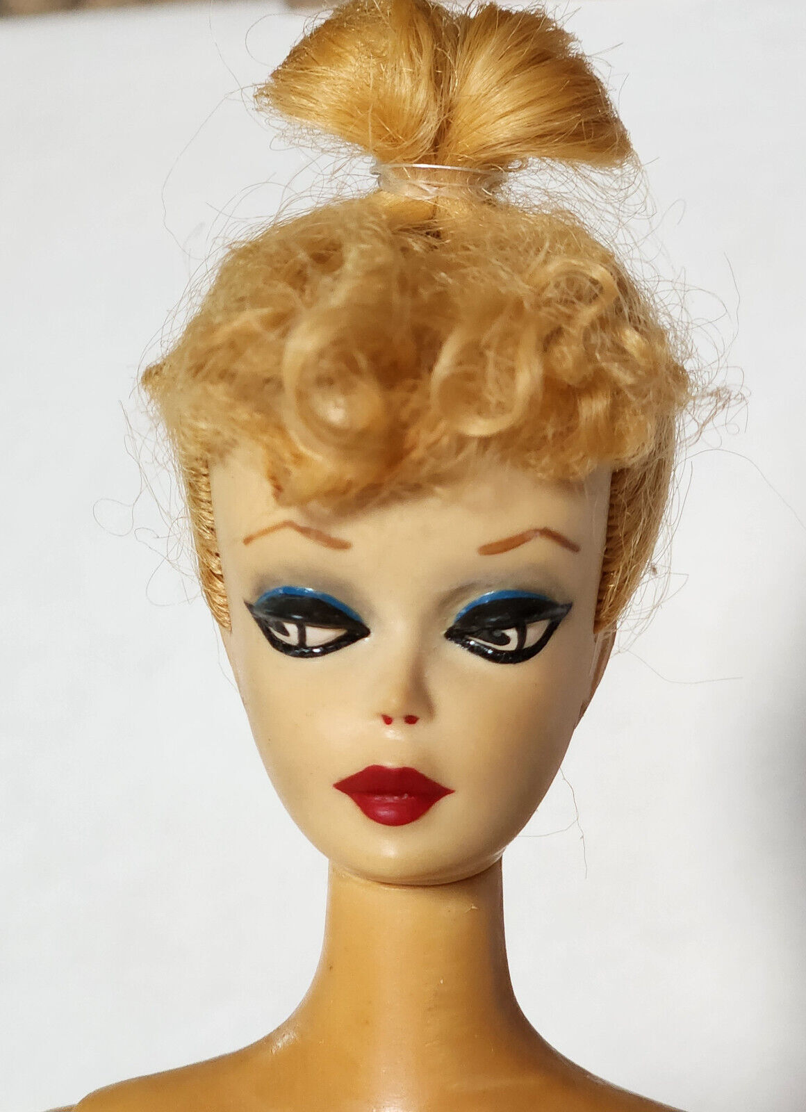 Vintage Barbie 1959 #2? Doll TLC Condition - Face Repainted