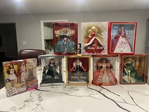 holiday barbie dolls in box