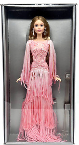 Blush Fringed Gown Barbie Doll Platinum Label Exclusive Barbie Fan Club 2016