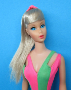 Vintage STANDARD BARBIE DOLL - Straight Leg #1190 - Silver Platinum Hair Rare