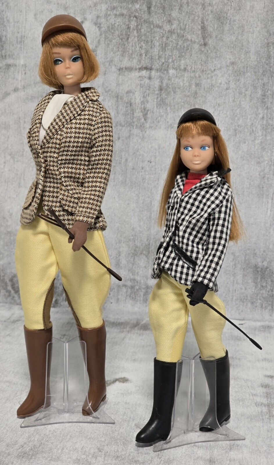 Vtg LOT American Girl Barbie & Skipper Dolls In Riding Outfits #1668 & #1935