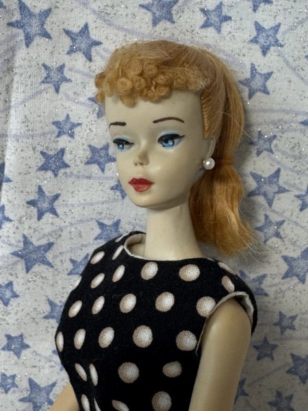Vintage Barbie #3 1960 lovely color, new sheath dress, some issues BEST PRICE!!!