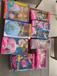 Vintage Barbie doll collection. 35 in all. New in original packaging.